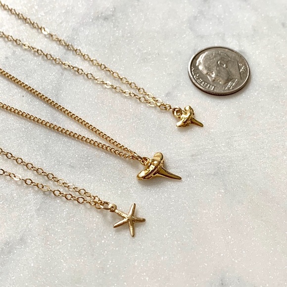 Petite Shark Tooth Long Necklace - Picture 3 of 4